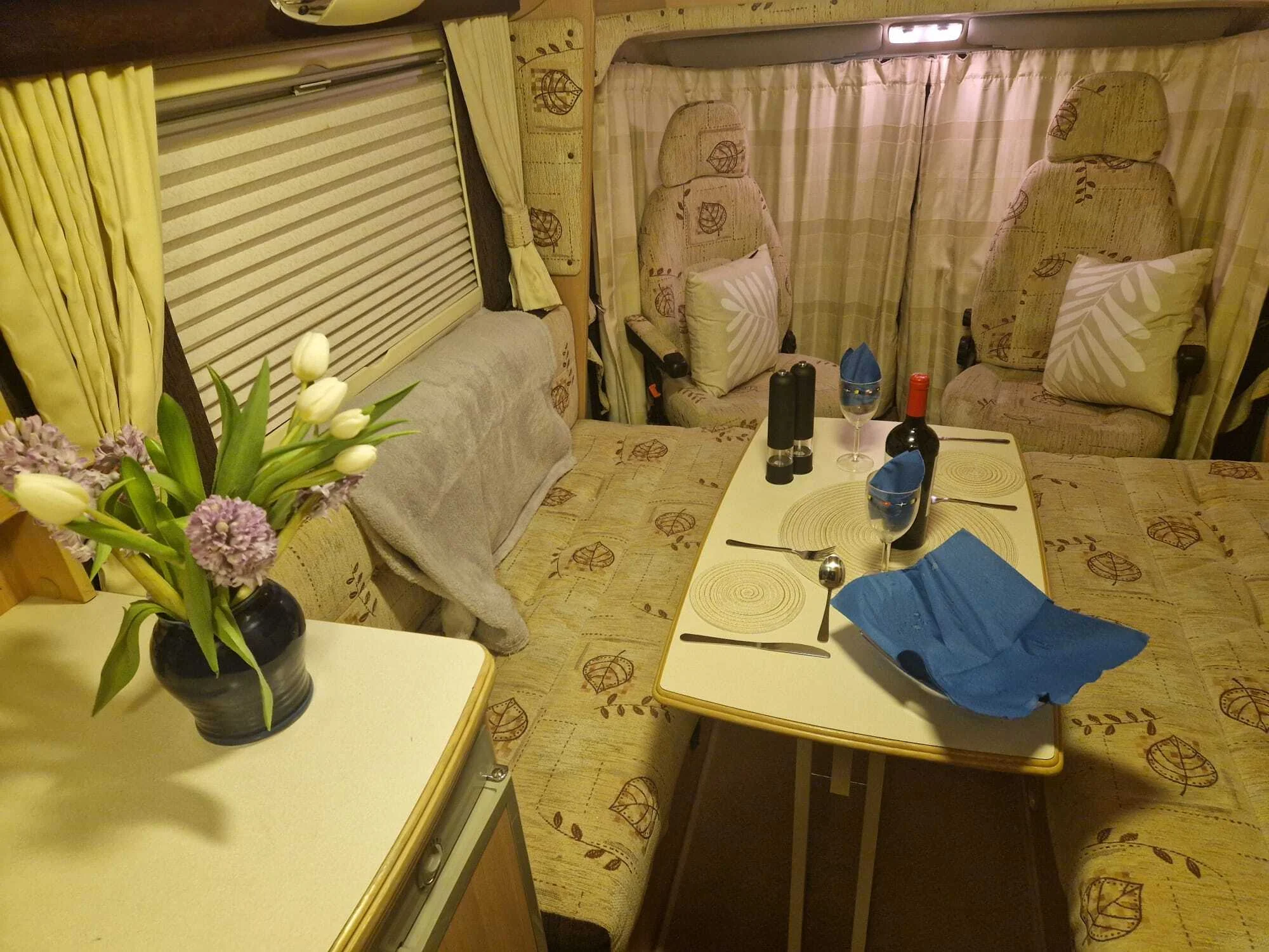 Carys dining area set for two